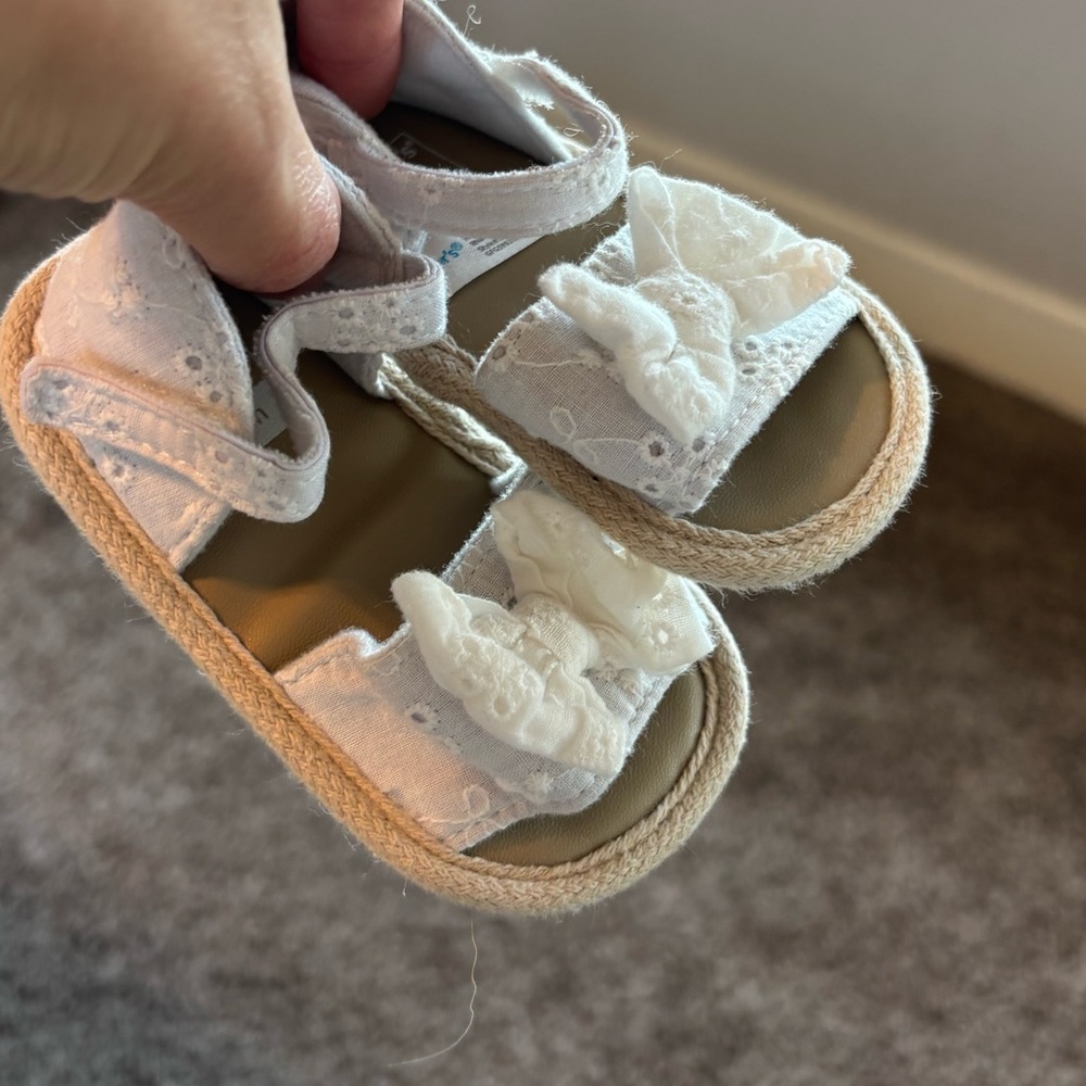 Carters white eyelet sandals
